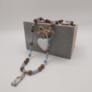 Necklace, Browns, Blues